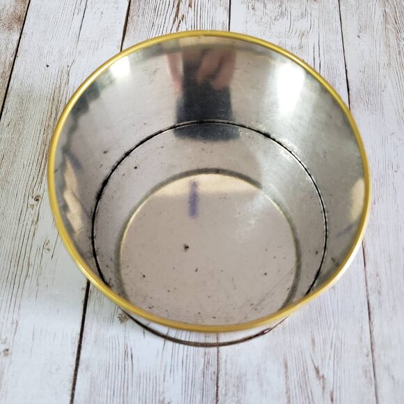 French Style Metal Chocolate Box Cookie Tin Round Can w Lid Bougie Family Scene - Picture 9 of 10